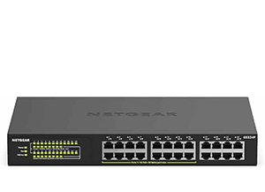 Netgear GS324P 24-Port Gigabit Ethernet Unmanaged Switch with 16-Ports PoE+ (190W)
