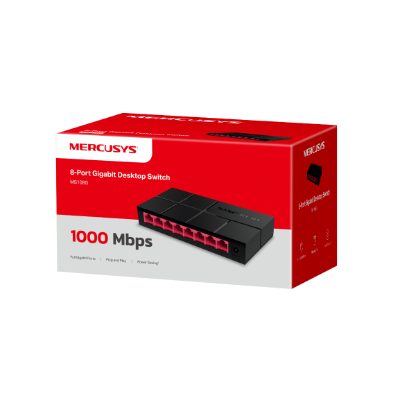 MERCUSYS  MS108G 8-Port 10/100/1,000 Mbps Desktop Switch