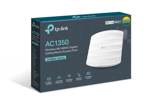 TP-LINK TP-EAP225  AC1350 Wireless MU-MIMO Gigabit Ceiling Mount Access Point
