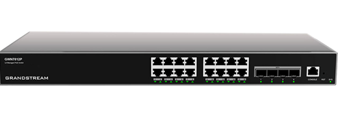 Grandstream GWN7812P Enterprise Layer 3 Managed 240W PoE+ Network Switch with 16 x GigE PoE+, 4 x 10Gigabit SFP+ Ports