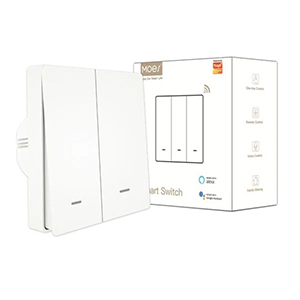 MOES Smart Switch ZS-B-EU2 - 2 Gang - - Live + Neutral or single Live（Option ）